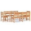vidaXL 5 pcs conjunto de jantar p/ jardim madeira de teca maci&ccedil;a