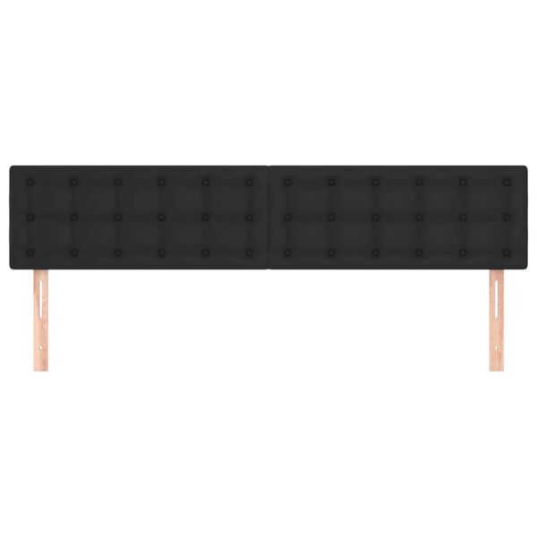 vidaXL Cabeceiras preto 200x5x78/88 cm couro artificial