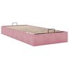 vidaXL Otomano Bed Frame No Colch&atilde;o Rosa 100x200 cm Veludo