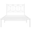 vidaXL Estrutura de cama em metal com cabeceira 107x203 cm branco