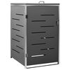vidaXL Abrigo para caixote do lixo 69x77,5x115 cm a&ccedil;o inoxid&aacute;vel