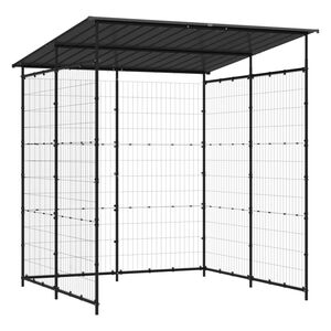 vidaXL Abrigo para bicicletas 190x190x222 cm a&ccedil;o preto