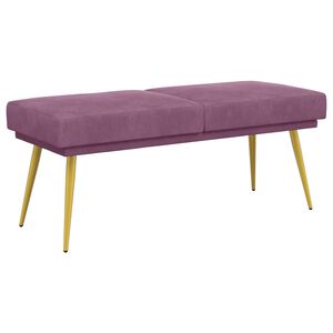 vidaXL Banco de Camadas Duplas Roxo 120 x 45 x 46 cm Veludo