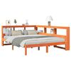 vidaXL Cama com estante sem colch&atilde;o 160x200 cm pinho maci&ccedil;o