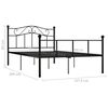 vidaXL Estrutura de cama 120x200 cm metal preto