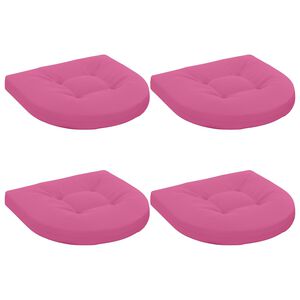 vidaXL Almofadas de Assento de 4 Pe&ccedil;as 4 unid. 100% Poli&eacute;ster Rosa