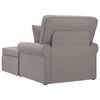 vidaXL Chaise Lounge com Saia Cinzento-acastanhado 91 x 157 x 91 cm