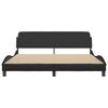 vidaXL Estrutura de cama Dover 180x200cm couro artificial preto