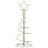 vidaXL LED &Aacute;rvore de Natal 80 LEDs Branco Quente 120 cm