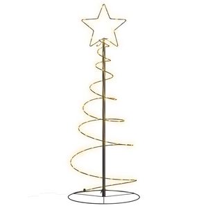 vidaXL LED &Aacute;rvore de Natal 80 LEDs Branco Quente 120 cm