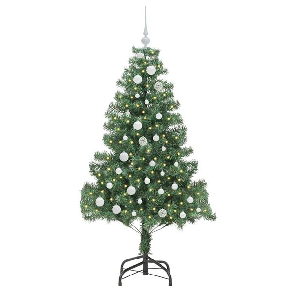 vidaXL &Aacute;rvore de Natal com 150 LEDs com suporte Verde 150 cm PVC