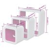 vidaXL Prateleiras de parede cubo 6 pcs branco e rosa