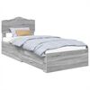 vidaXL Estrutura da Cama Cinza Sonoma 90 x 200 cm Derivados de Madeira