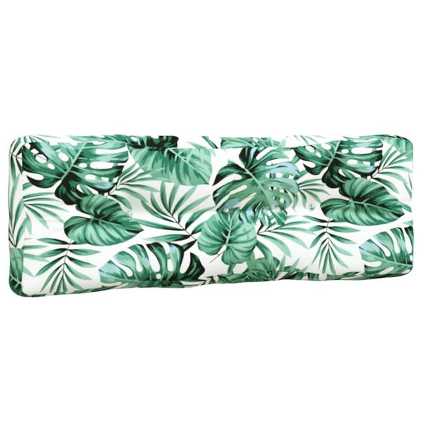 vidaXL Almofad&otilde;es para m&oacute;veis de paletes 5 pcs tecido padr&atilde;o de folhas