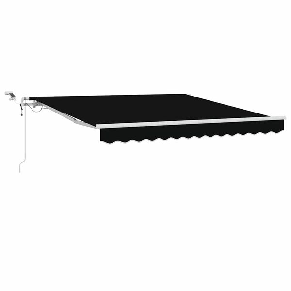vidaXL Toldo Retr&aacute;til Preto 300 x 250 cm Poli&eacute;ster e Metal