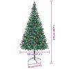vidaXL &Aacute;rvore de Natal Artificial com 300 LEDs Verde 210 cm PVC e A&ccedil;o