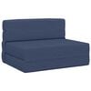 vidaXL Sof&aacute; Cama Dobr&aacute;vel Azul 100 x 80 x 60 cm Tecido