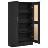 vidaXL Gabinete de Livros Carvalho Preto 82,5 x 30,5 x 150 cm