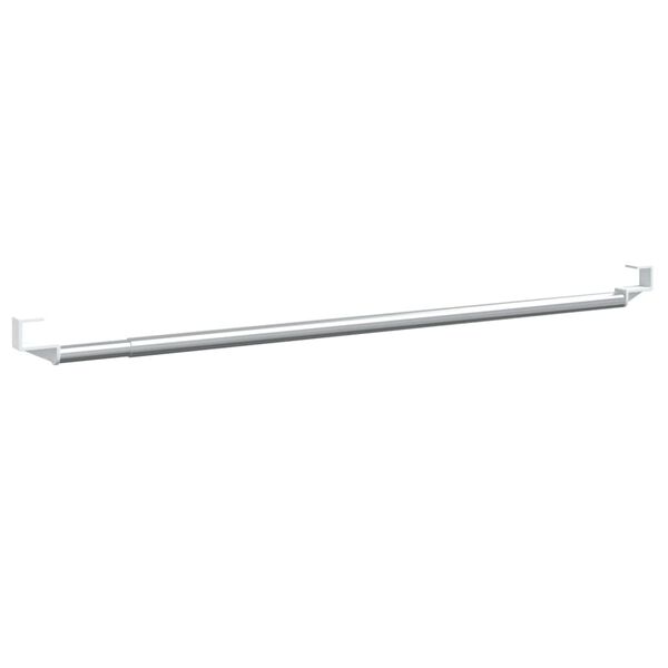 vidaXL Var&otilde;es para cortinas 2 pcs 60-105 cm alum&iacute;nio branco e prateado
