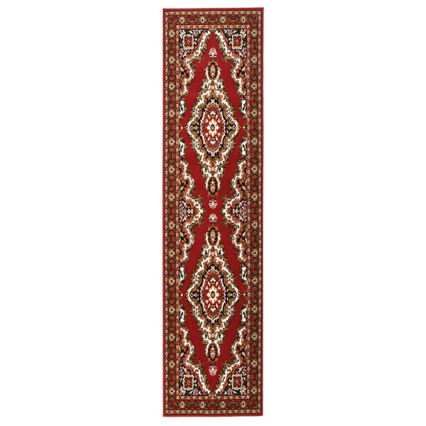 vidaXL Passadeira 80x400 cm polipropileno vermelho oriental