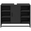 vidaXL Arm&aacute;rio lavat&oacute;rio casa de banho 80x33x60 cm deriv.madeira preto
