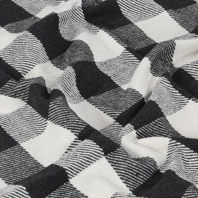 vidaXL Manta em algodão 125x150 cm xadrez antracite
