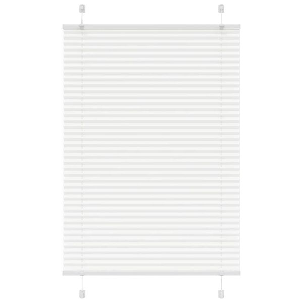 vidaXL Branco Plissada Cega 100x150cm Largura Tecido 99,4 cm Poli&eacute;ster