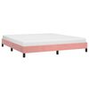 vidaXL Estrutura de cama 160x200 cm veludo rosa