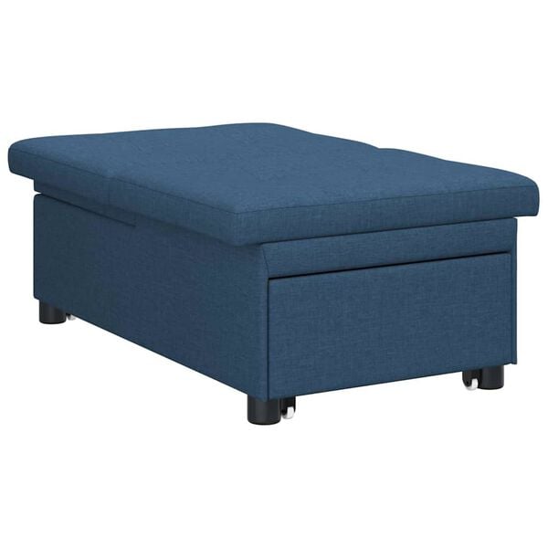 vidaXL Sof&aacute;-cama retr&aacute;til Azul 194 x 50 x 82 cm Contraplacado