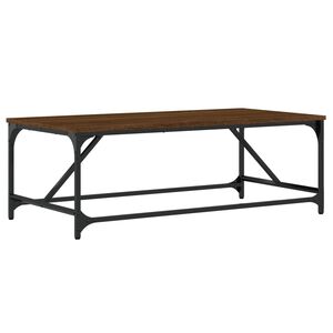 vidaXL Mesa de centro 100x50x35 cm derivados madeira carvalho castanho