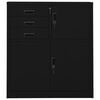 vidaXL Armário de escritório 90x40x102 cm aço preto