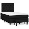 vidaXL Cama boxspring com colch&atilde;o 120x190 cm tecido preto