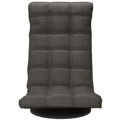 vidaXL Cadeira de piso giratória tecido cinzento-escuro