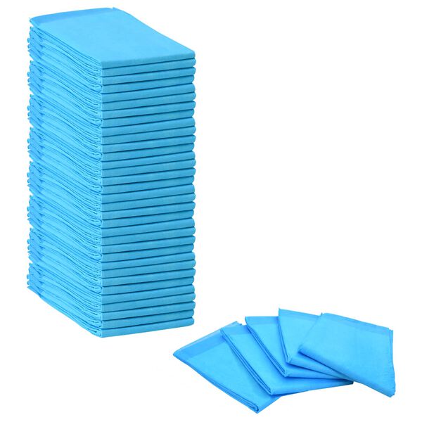 vidaXL Pad de Treinamento para Pets 200 pcs Azul e Branco 120 x 80 cm