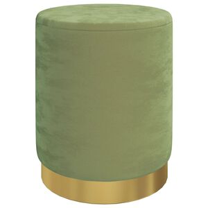 vidaXL Banqueta com arruma&ccedil;&atilde;o redonda veludo 31 x 37 cm cor mostarda
