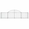vidaXL Cestos gabião arqueados 40pcs 200x50x40/60 cm ferro galvanizado