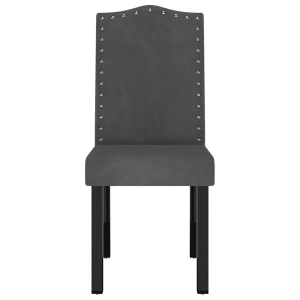 vidaXL Cadeiras de jantar 2 pcs veludo cinzento-escuro