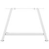 vidaXL P&eacute;s para mesa de centro em formato A, 2 pe&ccedil;as, branco, 60x (42-43) cm, a&ccedil;o