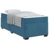 vidaXL Estrutura da Cama com colch&atilde;o Azul 80 x 200 cm tecido