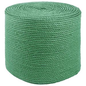 vidaXL Corda de Juta 8 mm Verde 100% juta Tossa