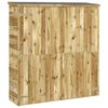 vidaXL Abrigo p/ ferramentas de jardim 163x50x171 cm pinho maci&ccedil;o