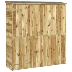 vidaXL Abrigo p/ ferramentas de jardim 163x50x171 cm pinho maci&ccedil;o