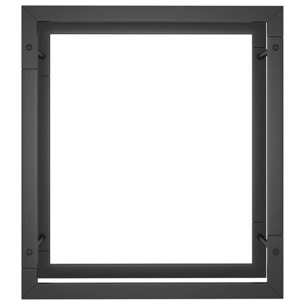 vidaXL Suporte para lenha 50x28x56 cm aço preto mate