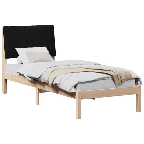 vidaXL Estrutura da Cama com cabeceira Castanho 75 x 190 cm