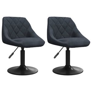 vidaXL Cadeiras de jantar girat&oacute;rias 2 pcs veludo cinzento-escuro