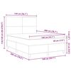 vidaXL Cama Box Manual Cinza Escuro e Branco 203 x 144 x 128 cm