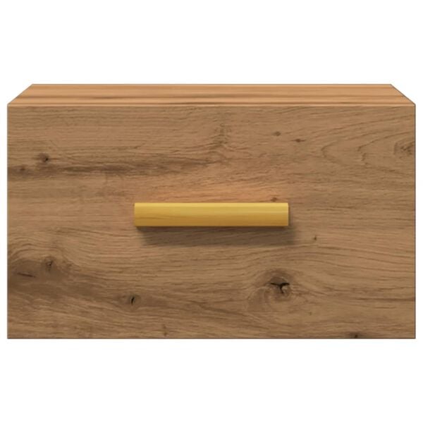 vidaXL Mesas de cabeceira de parede 2pcs 35x35x20cm carvalho artisiano