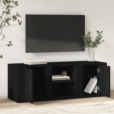 vidaXL Móvel de TV 100x31,5x35 cm derivados de madeira preto