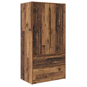 vidaXL Guarda-roupa com gaveta Madeira antiga 79,5 x 49 x 156 cm