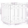 vidaXL Vaso de jardim c/ design cerca 40x40x40 cm pinho maciço branco